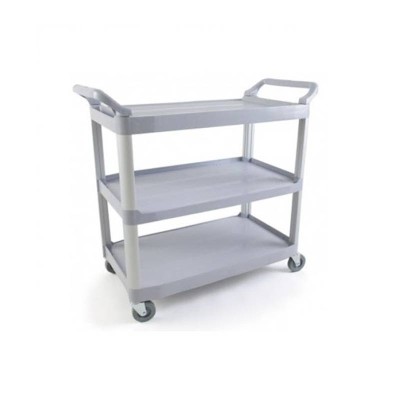 ? Carro Multiuso 3 Bandejas Gris | Transporte práctico y resistente ✨