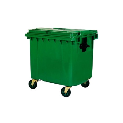 Contenedor de basura verde 1100L Glanz