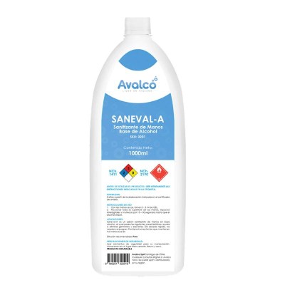 Alcohol gel Saneval-A de 1000 ml con válvula dosificadora