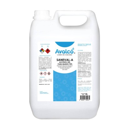 Saneval - A Alcohol Gel para manos 70% 5L