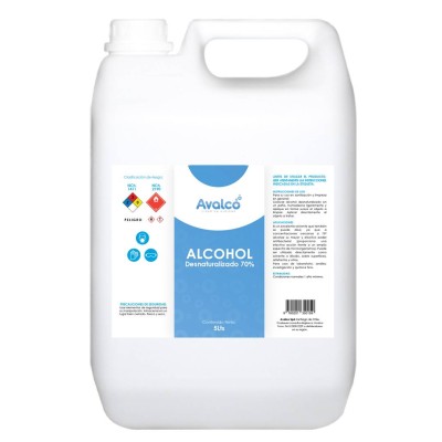 Alcohol Desnaturalizado al 70° de 5Lts