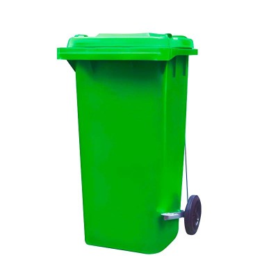 ? Contenedor de Basura 2 Ruedas con Pedal 120L | Basurero Grande con Pedal y Ruedas ?️